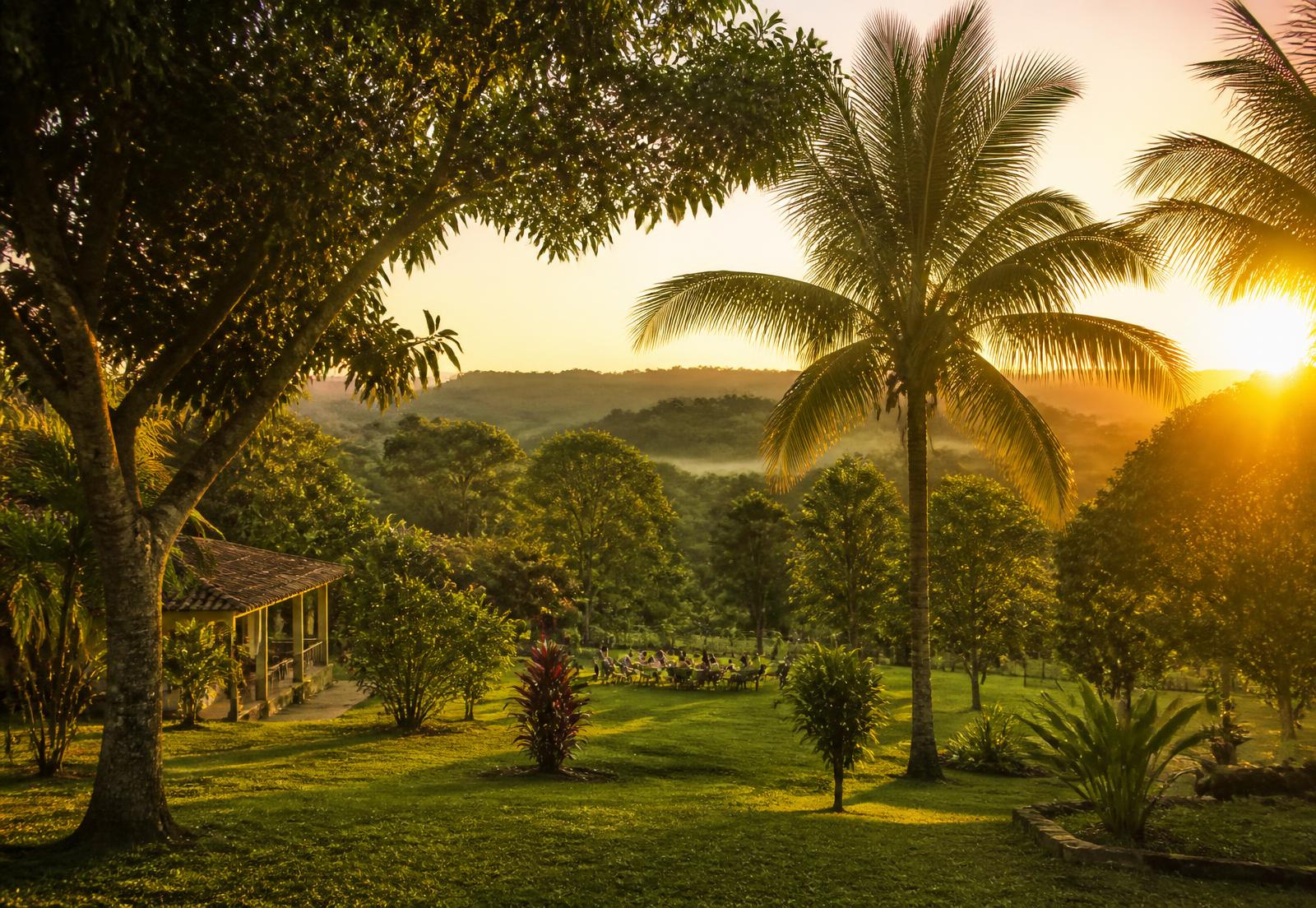 Fim de tarde no Hotel Fazenda Amoras, cenário do retiro